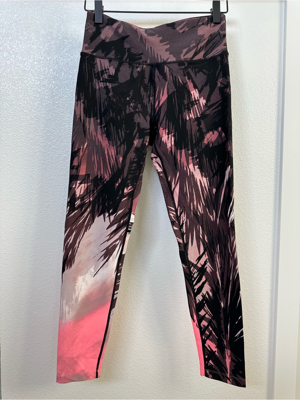 Calvin Klein Black Performance Leggings with Pink Trim
